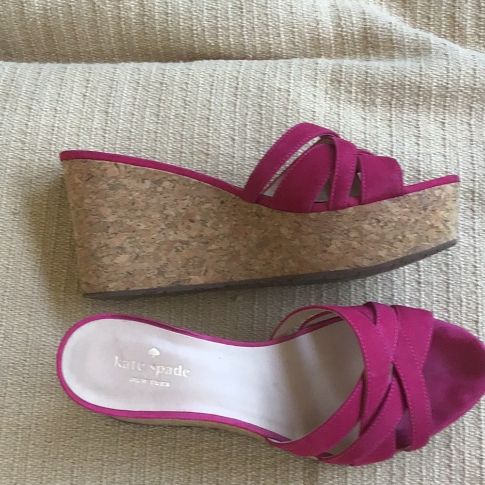 Kate Spade cork wedges